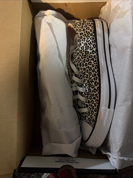 Converse Shoes - Converse Black & White Leopard Low-Top Canvas Sneaker